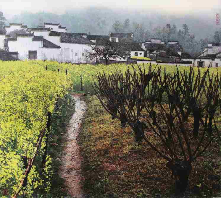 Compress_花徑雨香(2014年77×70cm第十二屆全國美展）師晶版畫(huà).jpg